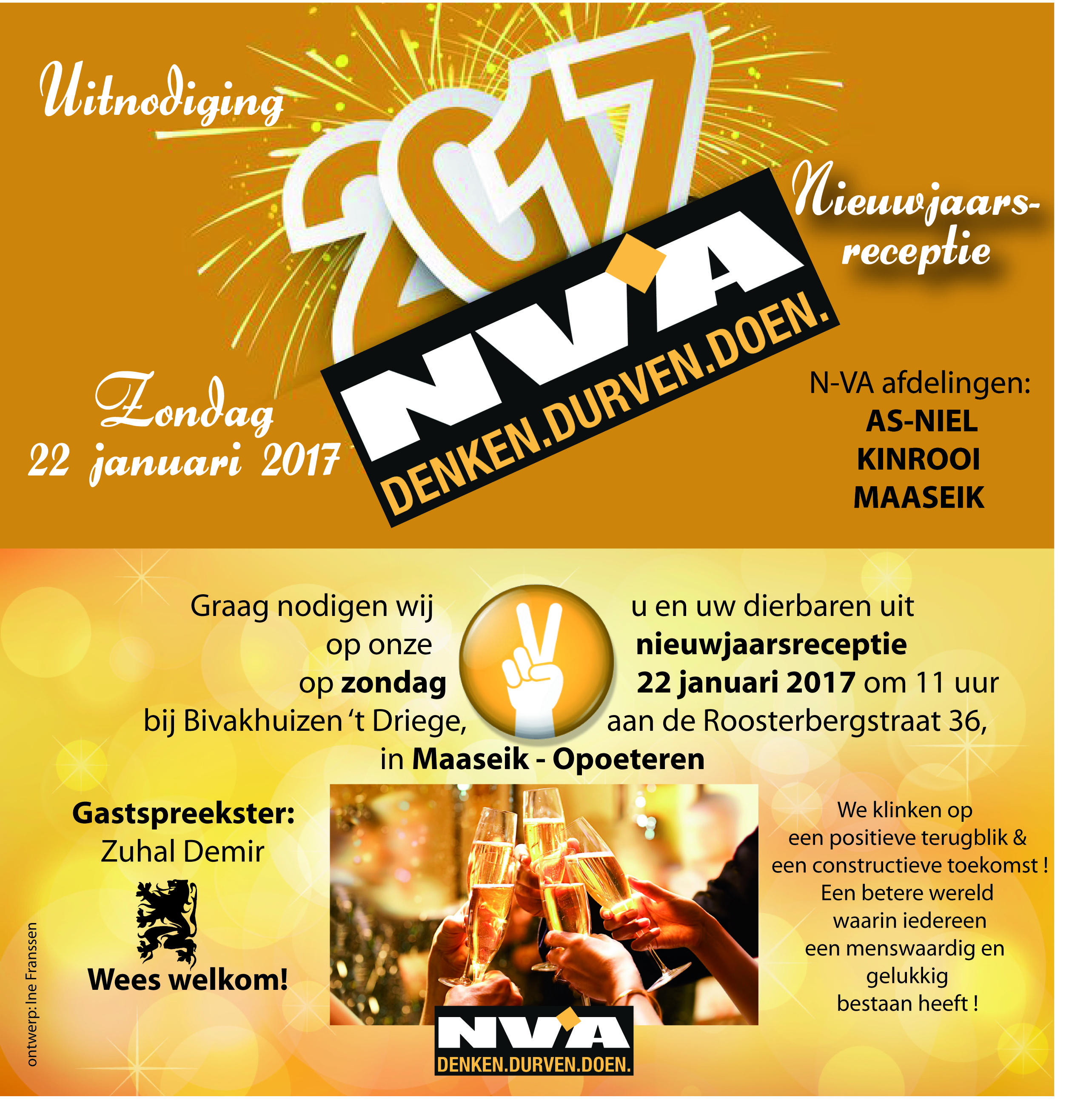 Nieuwjaarsreceptie 22 januari 2017